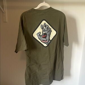 Santa Cruz Skateboards Men's Green Graphic T-Shirt